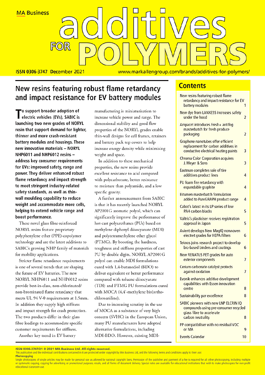 Go to journal home page - Additives for Polymers